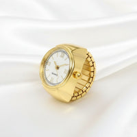 18K Quartz Finger Ring Watch - Gold (Roman Numeral Dial)