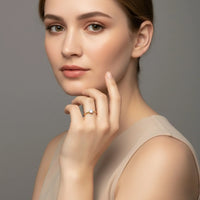 18K Gold Plated CZ Solitaire Ring - RACHIVA