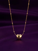 Rachiva 18K Gold Plated Minimal Heart Beaded Necklace