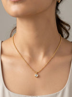 Rachiva 18K Gold Plated Solitaire Pendant Necklace