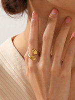 Rachiva 18K Gold Plated Faceted Textured Band Ring - Size 6
