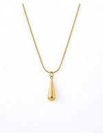18K Gold Plated Teardrop Pendant Necklace
