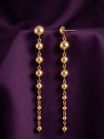 18K Gold Plated Graduated Ball Drop Earrings