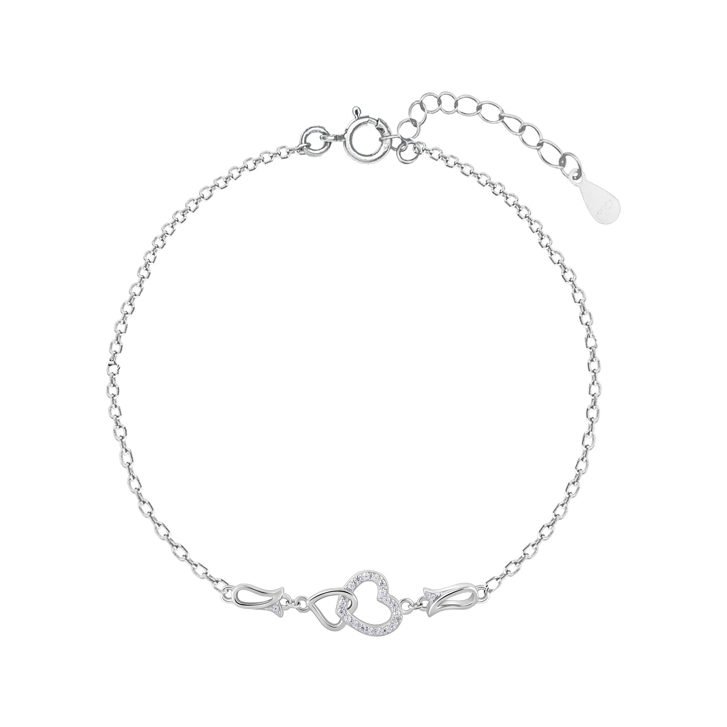 Eternal Love Heart Affair Silver Bracelet