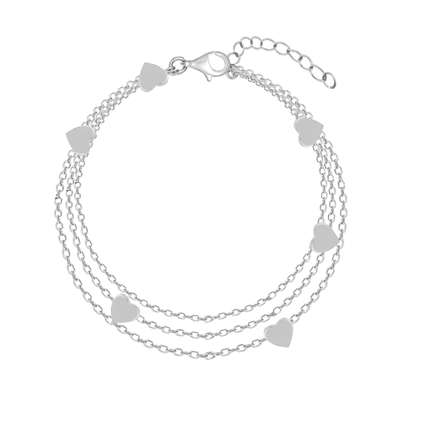 Chic Mini Heart Silver Bracelet