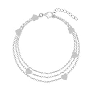 Chic Mini Heart Silver Bracelet