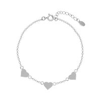 Modern Love Heart Connection Silver Bracelet