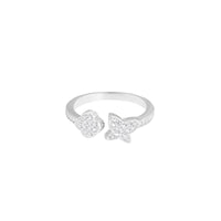 Petite Floral Silver Ring