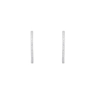 Simplicity in Radiance Zircon Silver Hoop Earrings