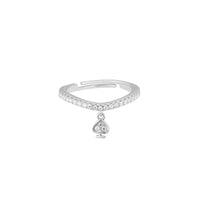 Love Heart Spade Sparkle Silver Ring