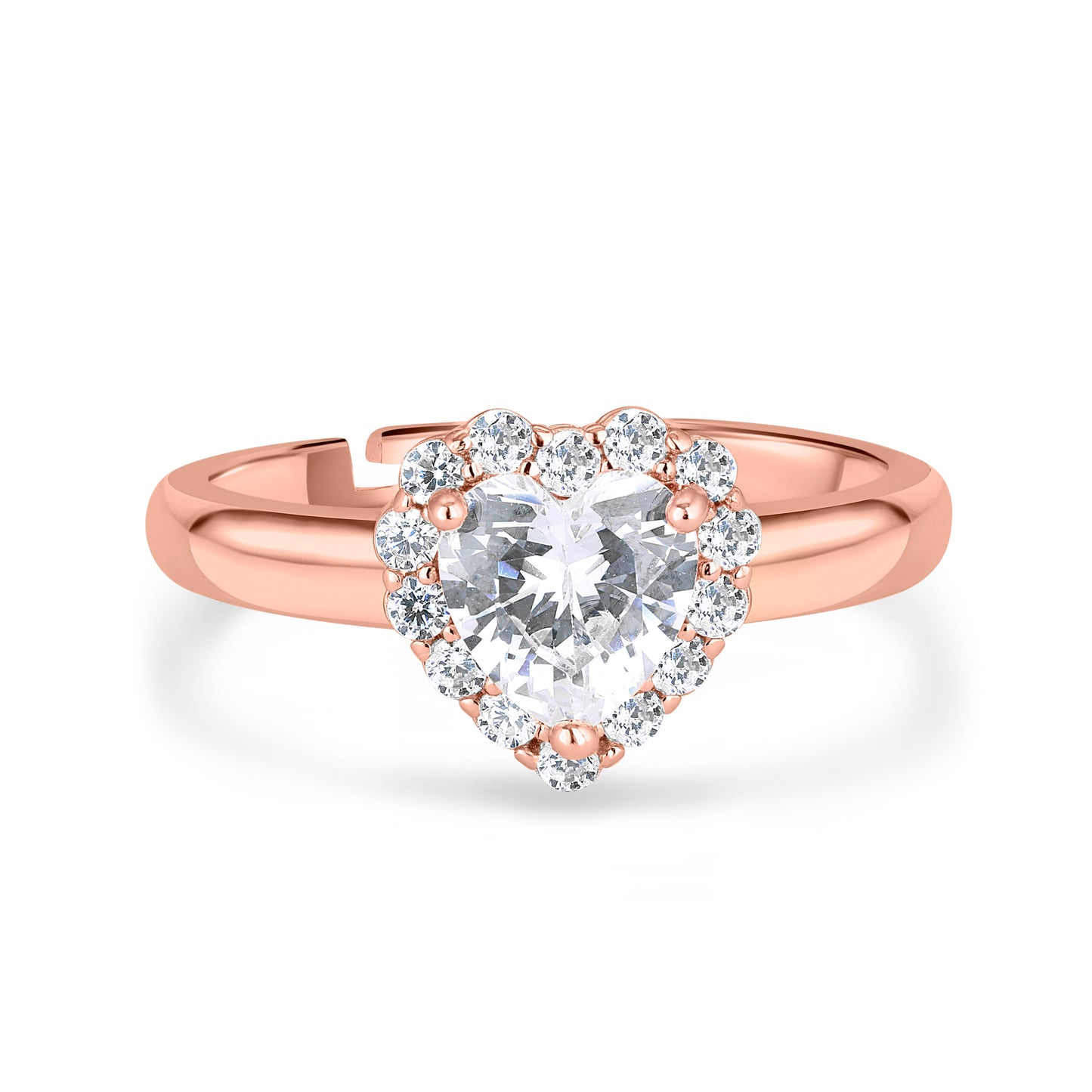 Valentine Rose Gold Heart Ring