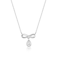 Silver Infinity  Pendant with Link Chain