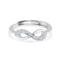 Infinity Zircon Silver Ring