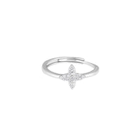 Floweret Zircon Silver Ring