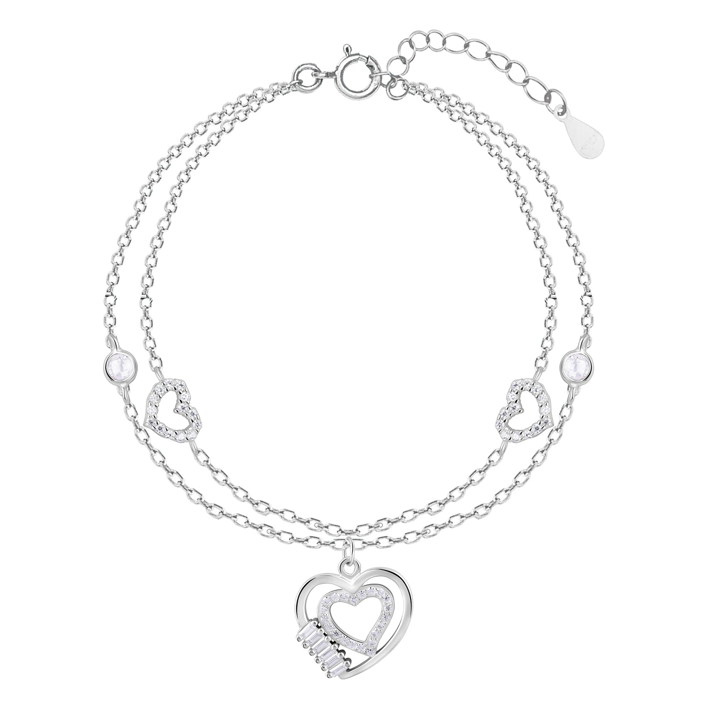 Luxury HeartBeat Silver Bracelet