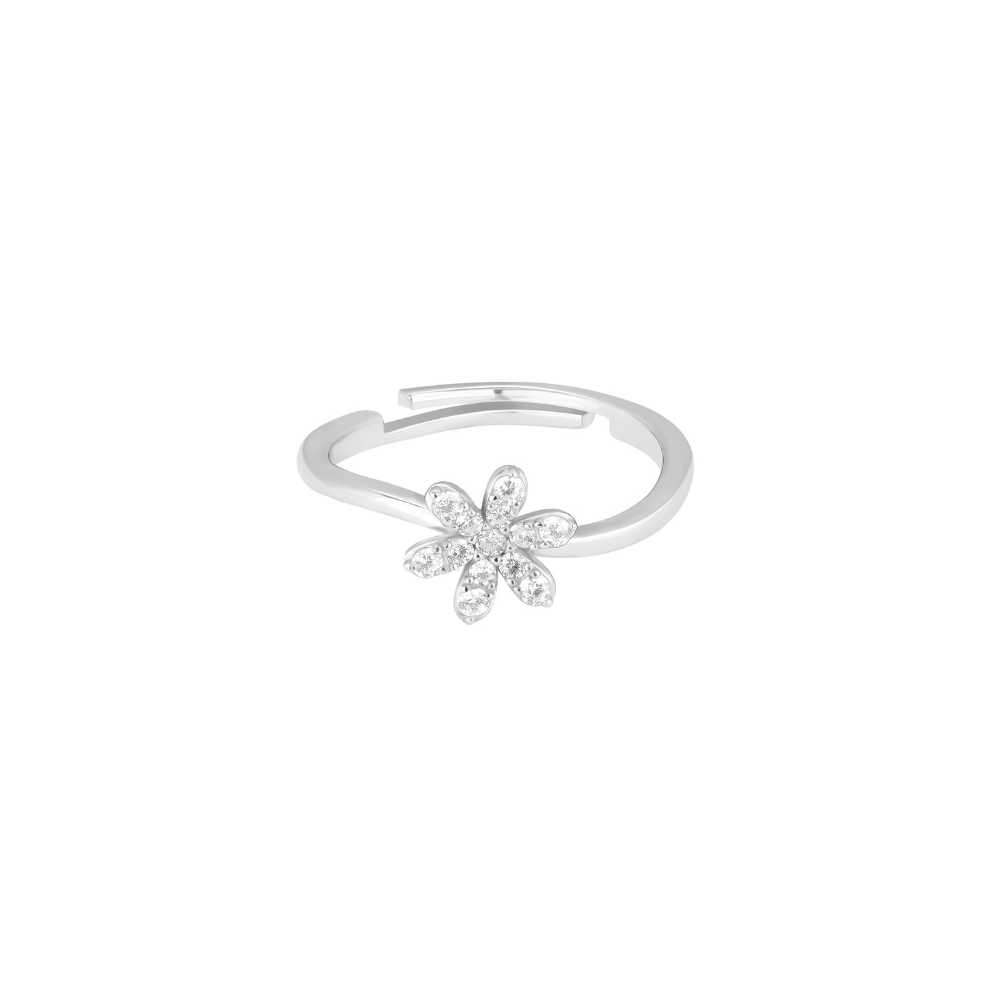 Silver Flower Ring