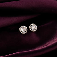 Timeless Spark Zircon Round Silver Studs