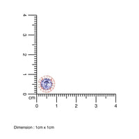 Rose Gold lavender Orchid Zircon Studs