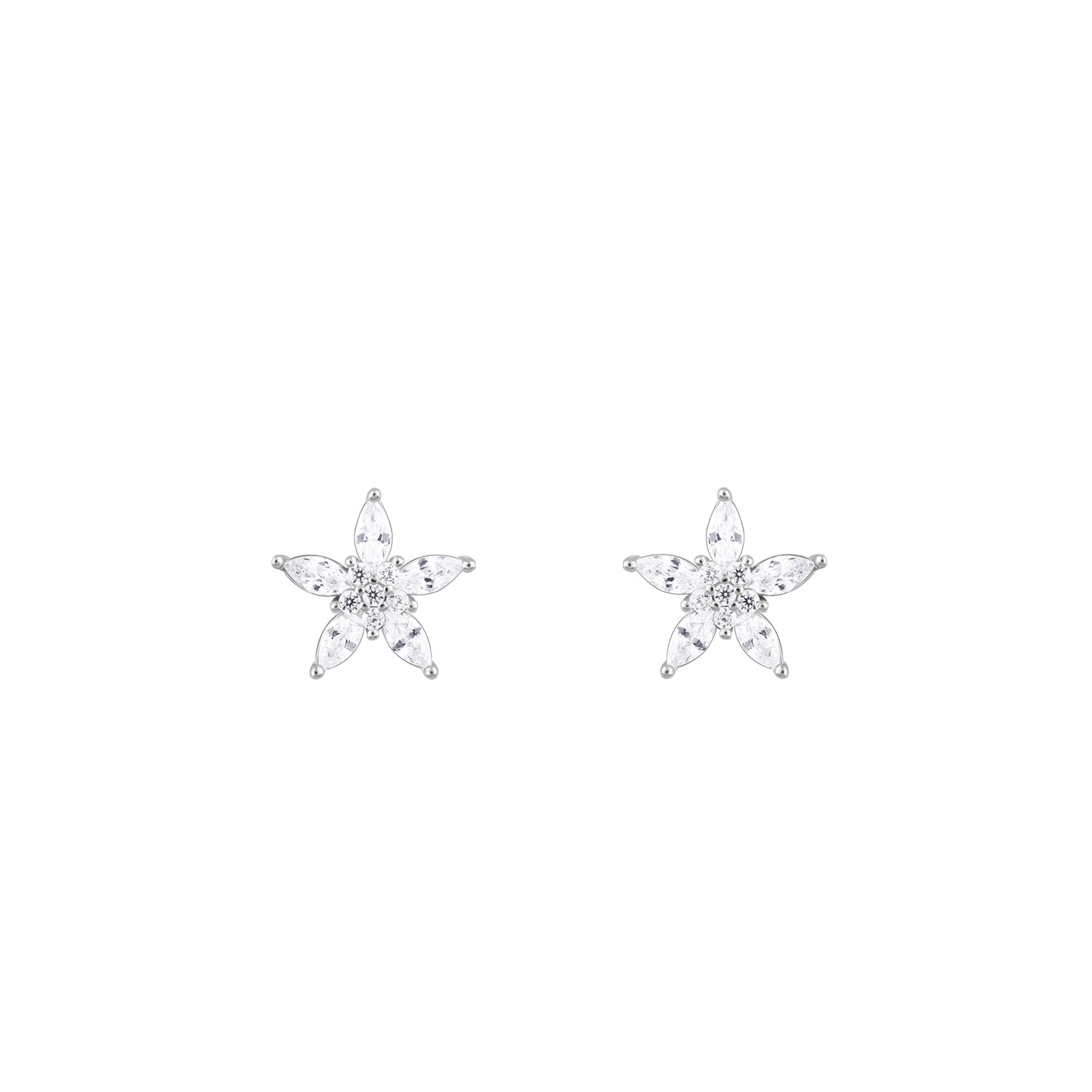 Star Zircon Silver Studs