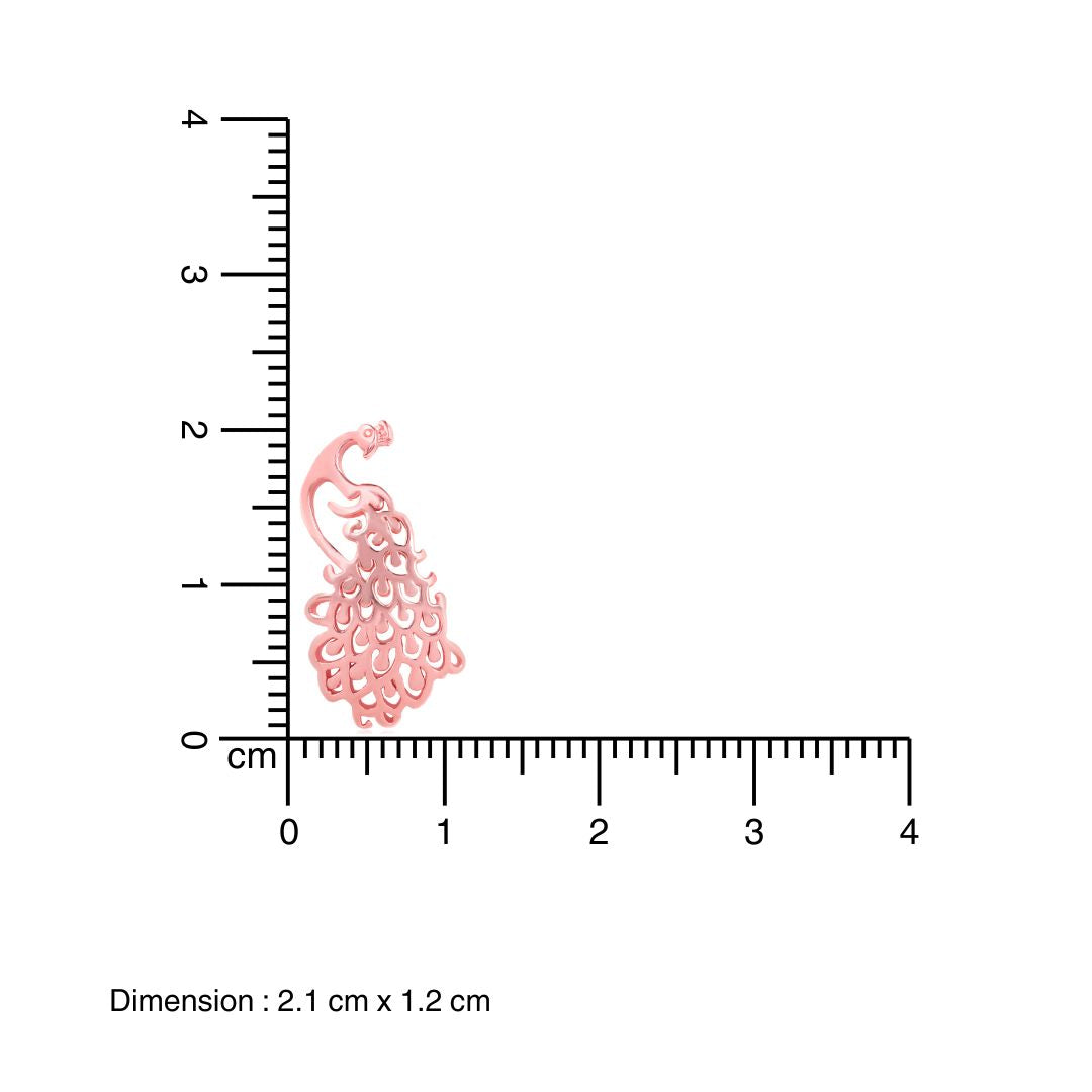 Rose Gold Lucky Charm Peacock Earrings