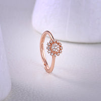 Flora Zircon Rose Gold Ring