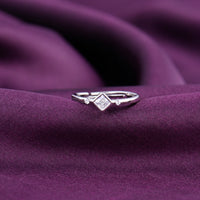 Modern Flair Diamond Zircon Silver Ring