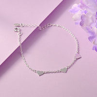 Modern Love Heart Connection Silver Bracelet