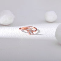 Glistening Petal Rose Gold Ring