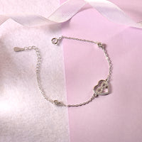 Infinity of Heart Silver Bracelet