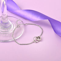 Infinite Love Heart Zircon Silver Bracelet