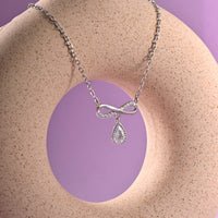 Silver Infinity  Pendant with Link Chain