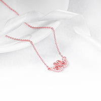 Swan Lake Rose Gold Pendant with Link Chain