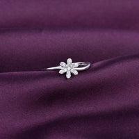 Silver Flower Ring