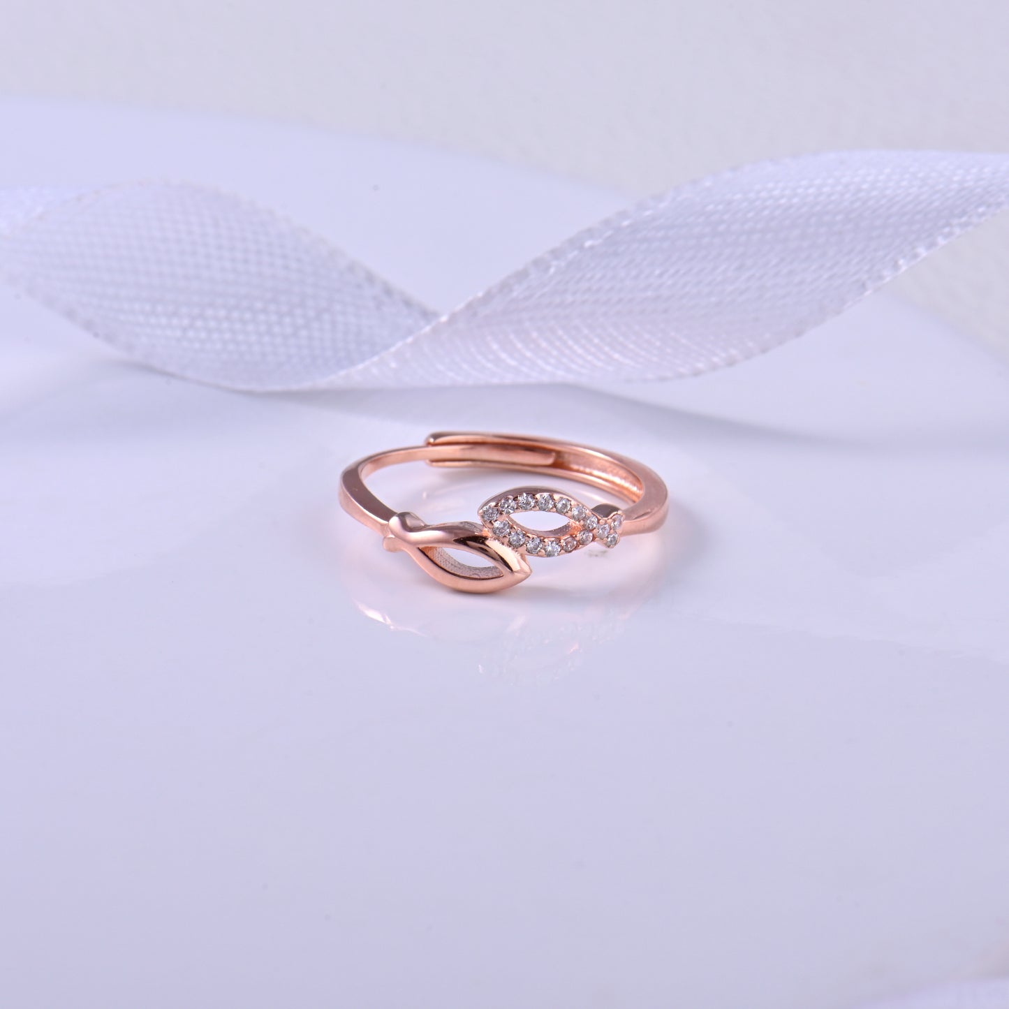 Entwined Love Rose Gold Ring