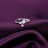 Cherry Duo Zircon Silver Ring