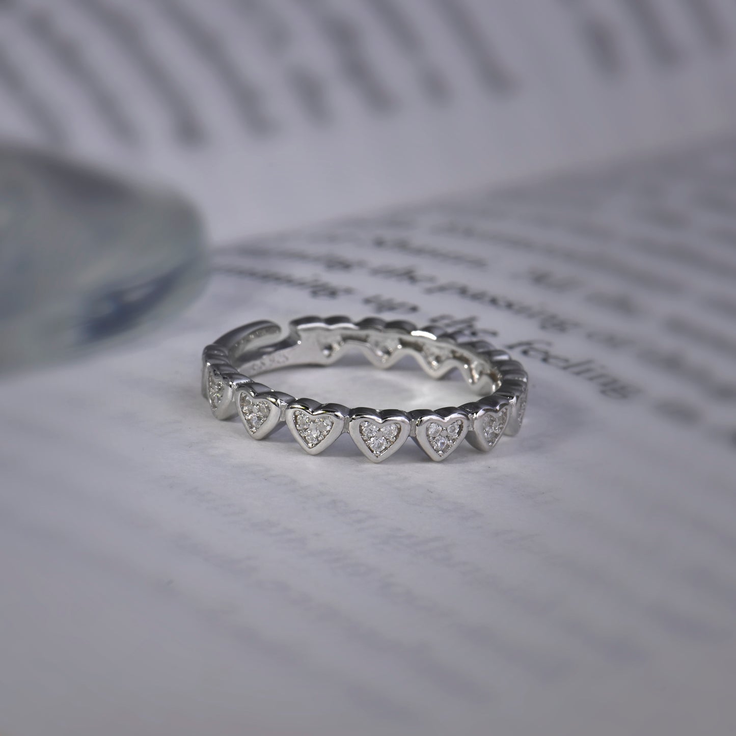 Whisper of Love Silver Heart Ring