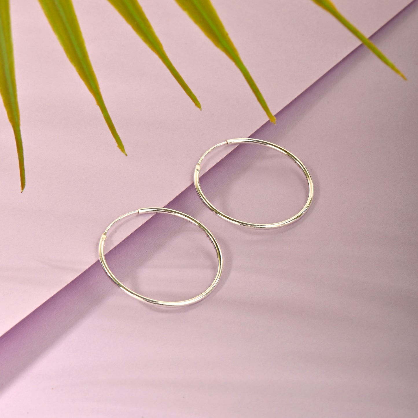 Circlet Silver Hoop Earrings