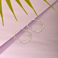 Circlet Silver Hoop Earrings
