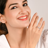 Diamond Fusion Zircon Silver Ring