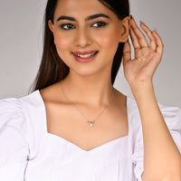 Silver Infinity  Pendant with Link Chain