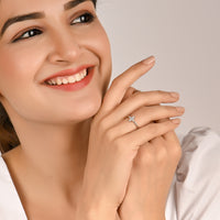 Floweret Zircon Silver Ring