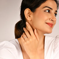 Infinity Zircon Silver Ring