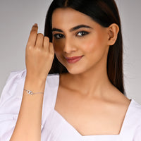 Eternal Love Knot Silver Zircon Bracelet