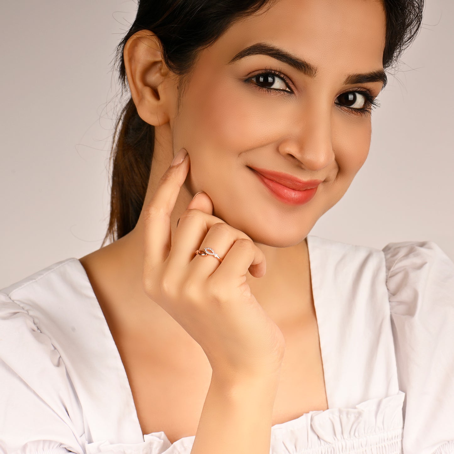 Entwined Love Rose Gold Ring