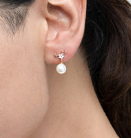 Celestial Pearl Rose Gold Studs