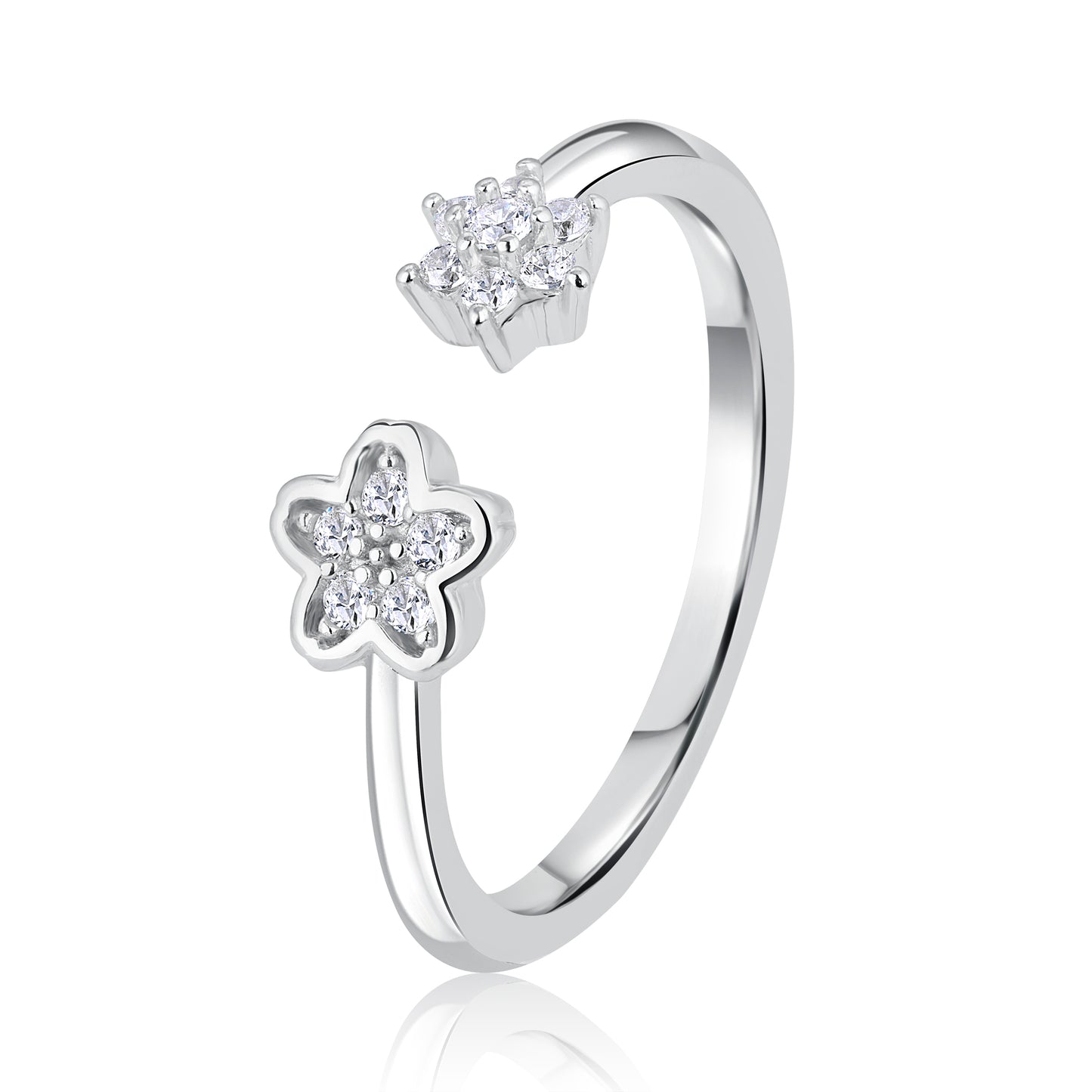 Stellar Floret Bond Silver Ring