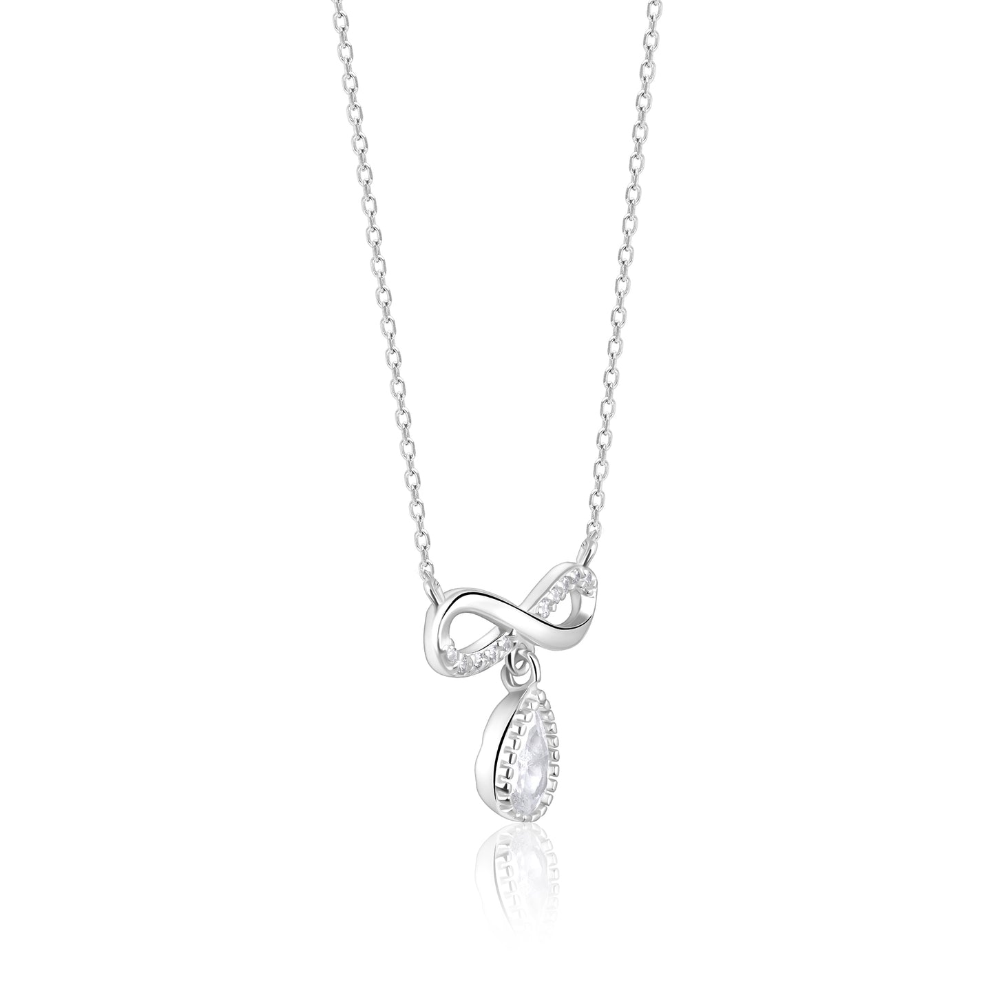 Silver Infinity  Pendant with Link Chain