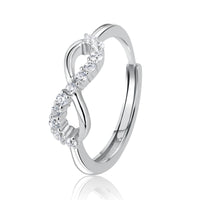 Infinity Zircon Silver Ring