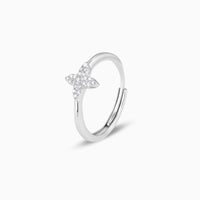 Floweret Zircon Silver Ring