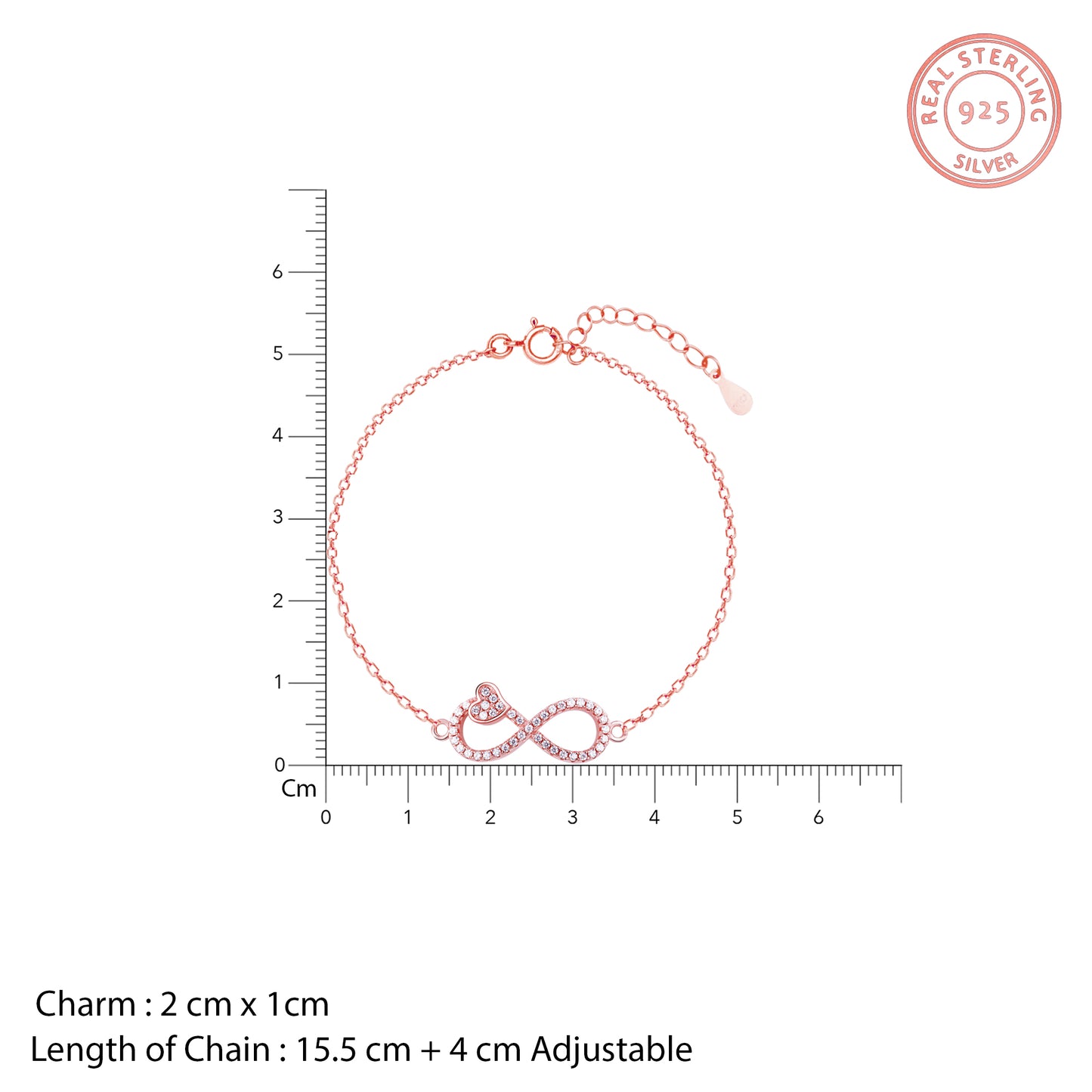 Love Infinity Rose Gold  Bracelet